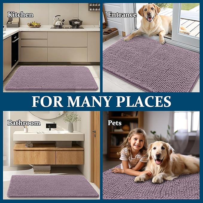 OLANLY Dog Door Mat for Muddy Paws 30x20, Absorbs Moisture and Dirt, Absorbent - Image 8
