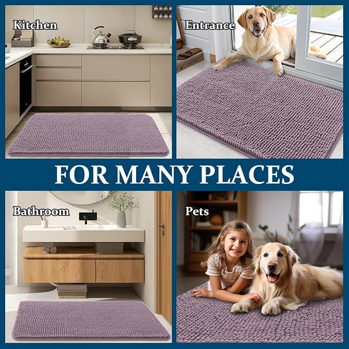 OLANLY Dog Door Mat for Muddy Paws 36x24, Absorbs Moisture and Dirt, Absorbent - Image 8