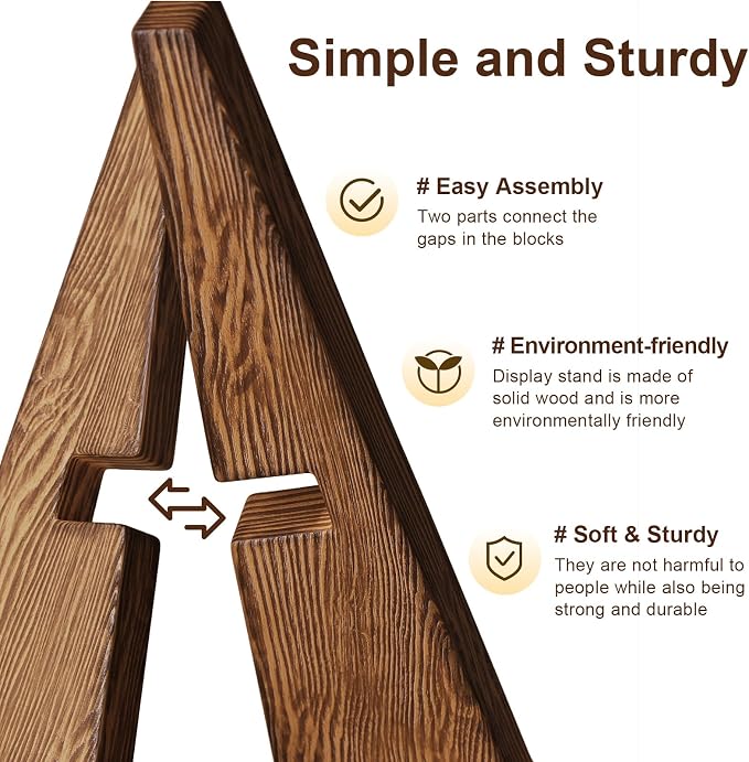 Extra Large Bowl Stands for Display 12 Inch Heavy Duty, Wooden Plate Stand Deep - Image 5