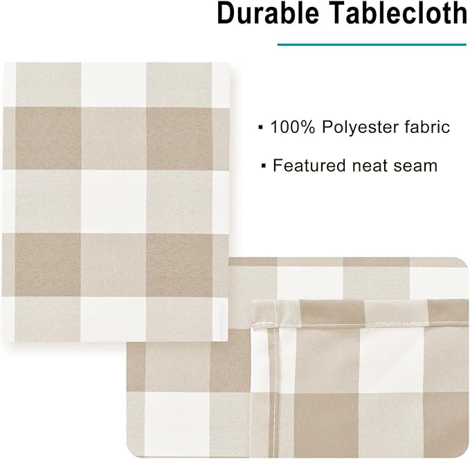 60 x 84 Inch Checkered Tablecloth Rectangle - Image 3