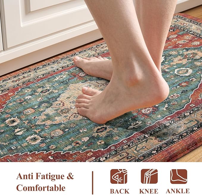 Collive Kitchen Rugs Anti Fatigue Kitchen Runner Mats Cushioned, Comfort - Image 3