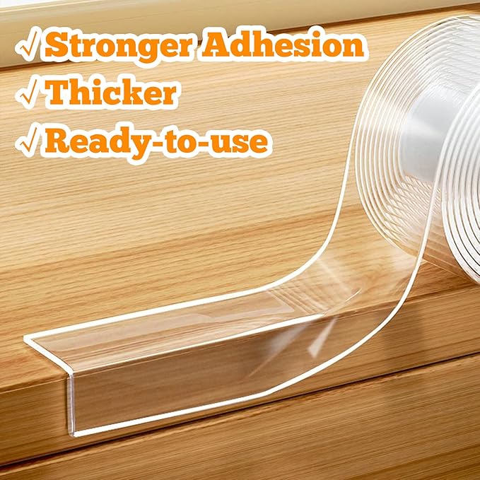 1.4 in x 13.12 FT,Clear Soft Corner Protectors for Furniture Strip,Sharp Edge & Table Bumper,Window Edge,Wall Protector, Soft Corner Guards Safe for Proof,Table Corner Protectors in Family