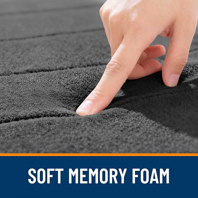 OLANLY Memory Foam Toilet Rugs U Shaped 24x20, Super Soft Absorbent Contour - Image 6