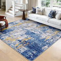 RELEANY Washable Area Rugs Square 8ft Non-Slip Modern Abstract Soft by RELEANY