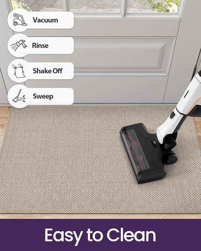 DEXI Ultra Thin Door Mat Indoor Entrance 32x48, Non Slip Rubber Backed Entryway - Image 7