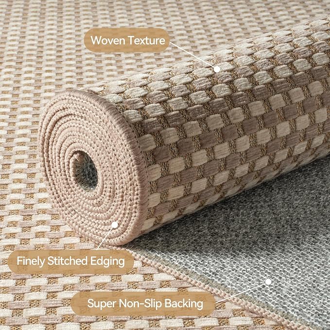 YDKGL 3x5 ft Area Rug Entryway Runner Rug Non Slip Washable, Boho Woven Kitchen - Image 5