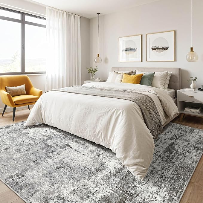 5x8 Area Rug Living Room: Washable Large Abstract Soft Rugs Stain Resistant - Image 4