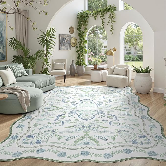 DCX Green and Blue 8x10 Rug, Kid & Pet Friendly - Image 6