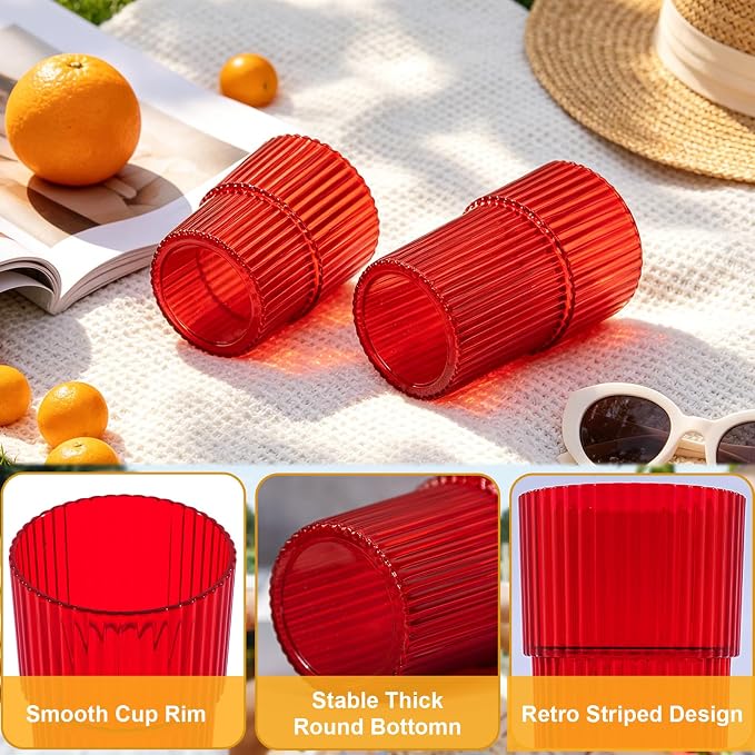 24 Pack Plastic Wine Glasses, 16 Oz Highball Glasses & 12 Oz Cocktail Glasses - Image 6
