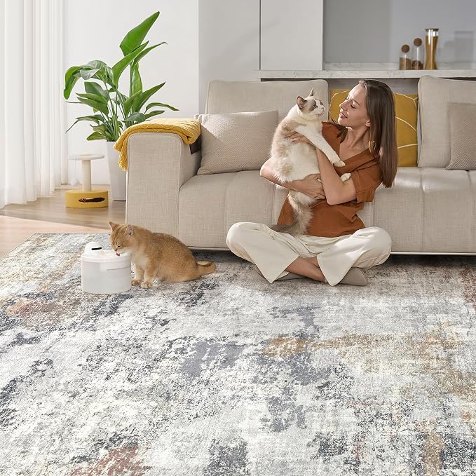DMOYEST 10x12 Area Rug for Living Room, Washable & Non Slip Large Indoor Carpet - Image 4