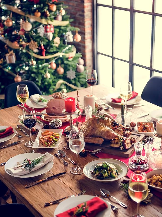 Y YHY Ceramic Dinner Plates, 10.6 Inch Porcelain Scalloped Plates, Off-White - Image 3