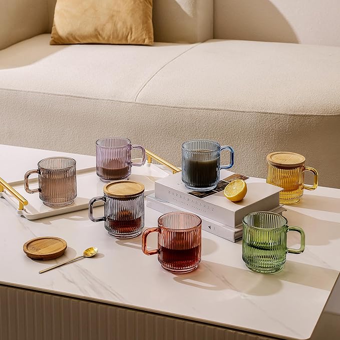 Lysenn Glass Coffee Mug with Lid - Image 6