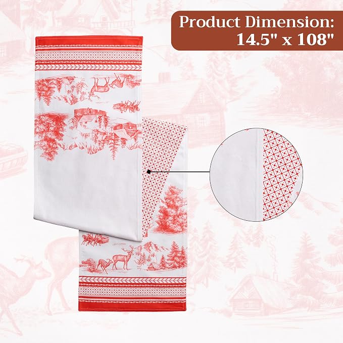 Maison d' Hermine Table Runner 100% Cotton 14.50" x 108" | Table Runners 108 - Image 7