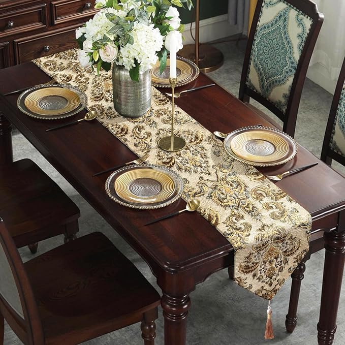 Luxury Table Runner Chenille Jacquard - Image 3
