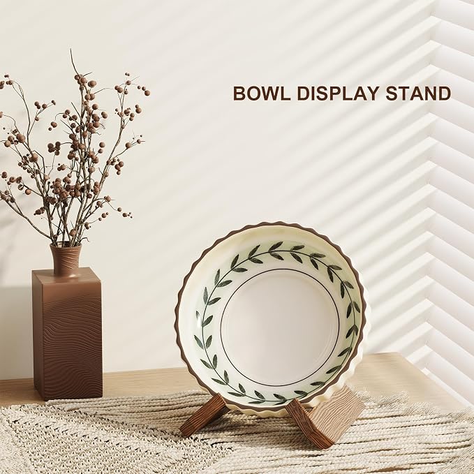 Adjustable Large Bowl Stands for Display 12 Inch Heavy Duty, Extra Wooden Plate - Image 4