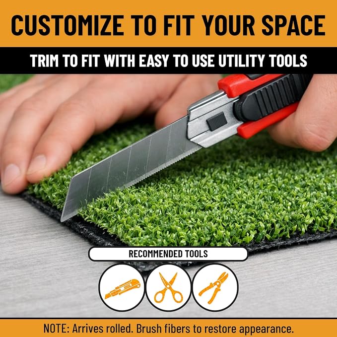 Ottomanson Artificial Turf for Backyard, Training & Outdoor Use 78" x 18' - Image 8