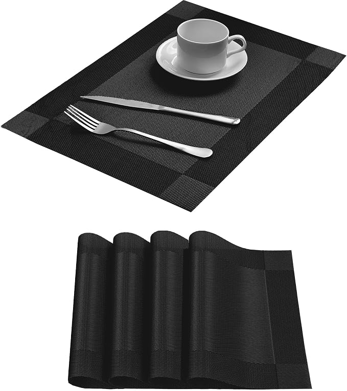 Table Placemats Dining Table Place Mats Set of 4 Heat Resistant Insulation by Yiaizhuo