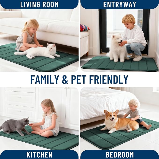 OLANLY Memory Foam Bath Mat 44x24, Super Soft Absorbent Bathroom Rugs, Quick Dry - Image 9