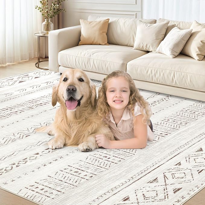cotiled 10x12 Area Rugs Living Room Rug: Washable Boho Rugs - Image 6