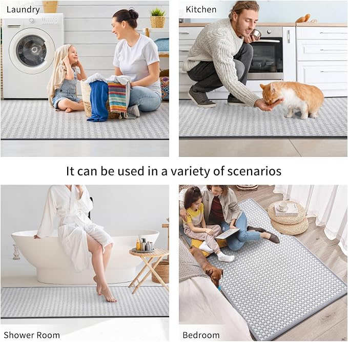 YDKGL Kitchen Mat Kitchen Rugs Sets of 2 PCS Non Slip Washable, Super Absorbent - Image 8