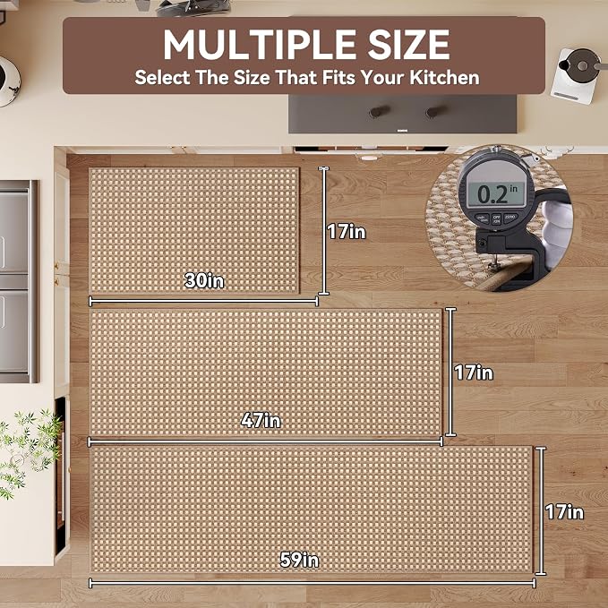 YDKGL Kitchen Runner Rugs Non Slip Washable, Super Absorbent Soft Chenille - Image 2