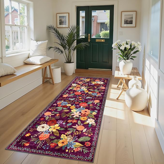 Runner Rug for Hallways Kitchen 2x8, Non Slip Washable Rugs - Image 2