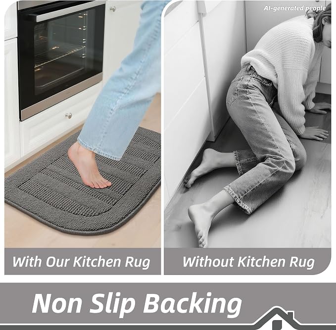 BEQHAUSE 24x36 Inch Kitchen Rug Mat Durable Kitchen Rugs Non-Slip Washable - Image 6