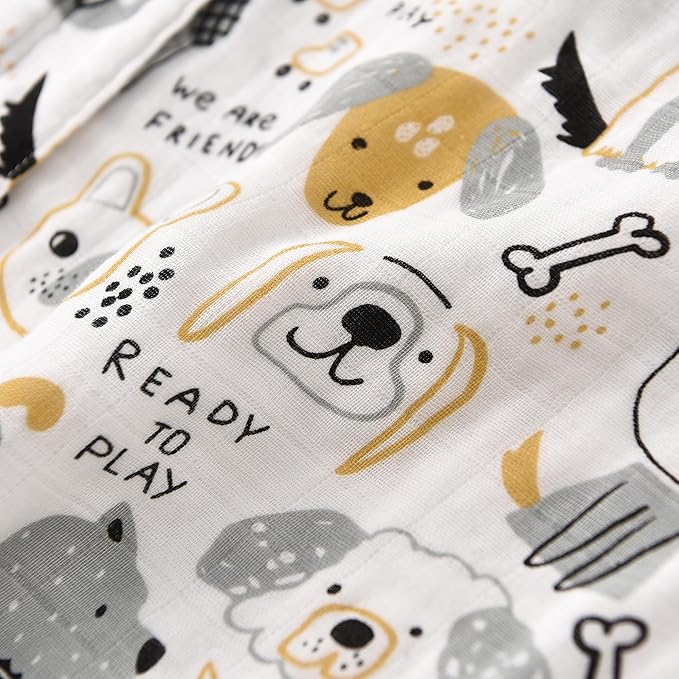 Baby Sleep Sack 2-4 T Baby Wearable Blanket 100% Organic Cotton 0.5 TOG Toddler Sleeping Sack 2- Way Zipper Soft Lightweight X-Large Pup