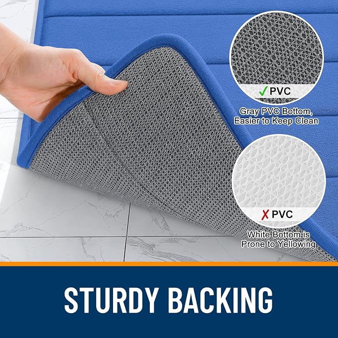 OLANLY Memory Foam Bath Mat 36x24, Super Soft Absorbent Bathroom Rugs, Quick Dry - Image 7