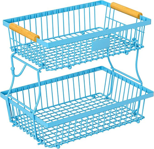 2 Tier Fruit Basket for Kitchen Counter by Unknown