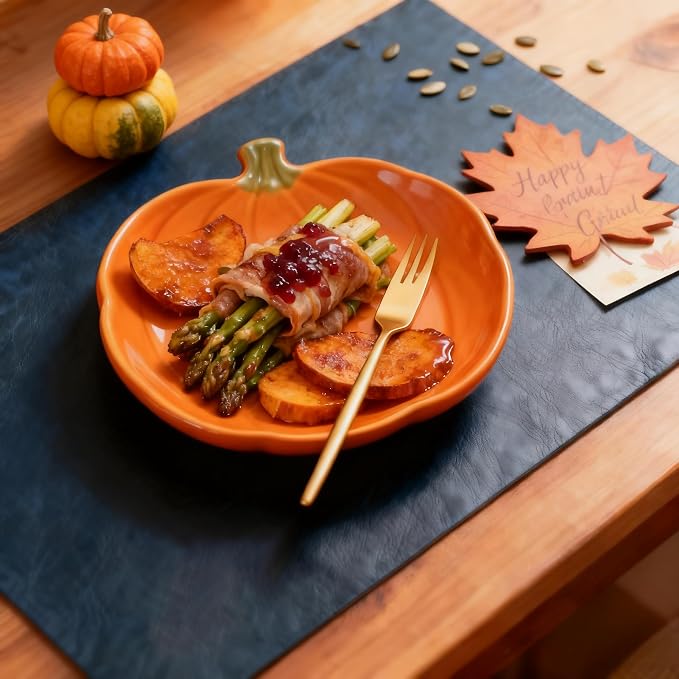 Placemats Set of 8, DOLOPL Reversible Dual-Color Faux Leather Place Mats - Image 2