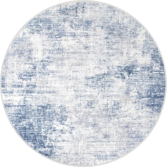 IOHOUZE Abstract Round Area Rug 8 Ft Washable Circle Rugs Large Round Rug Non - Image 9