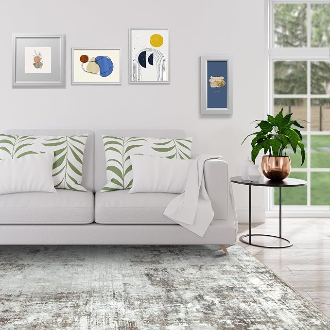 10x14 Area Rugs Large Living Room Rug Washable: Modern Abstract Rug Indoor - Image 3