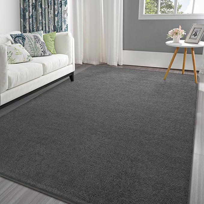 Pettop 6x9 ft Dark Grey Area Rugs by Pettop