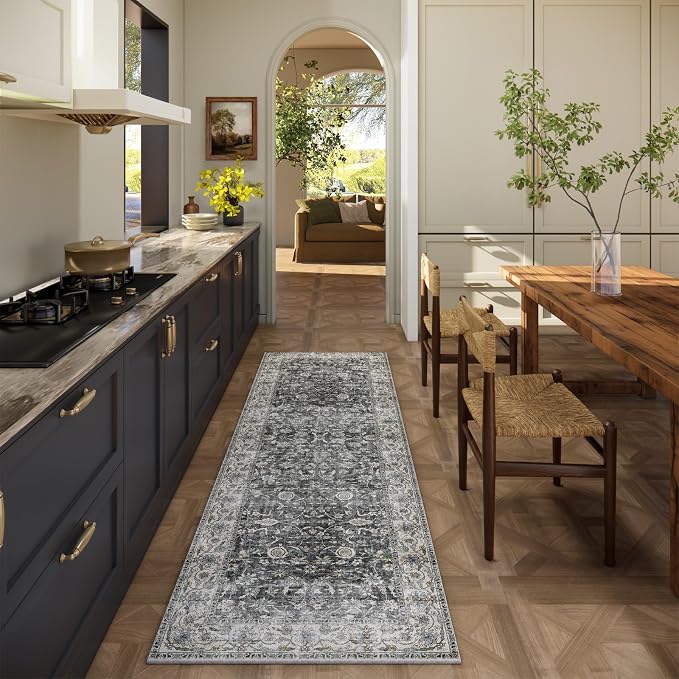 Runner Rug Washable Kitchen Runner: 2'6"x8' Hallway Runner Rugs Stain Resistant - Image 2