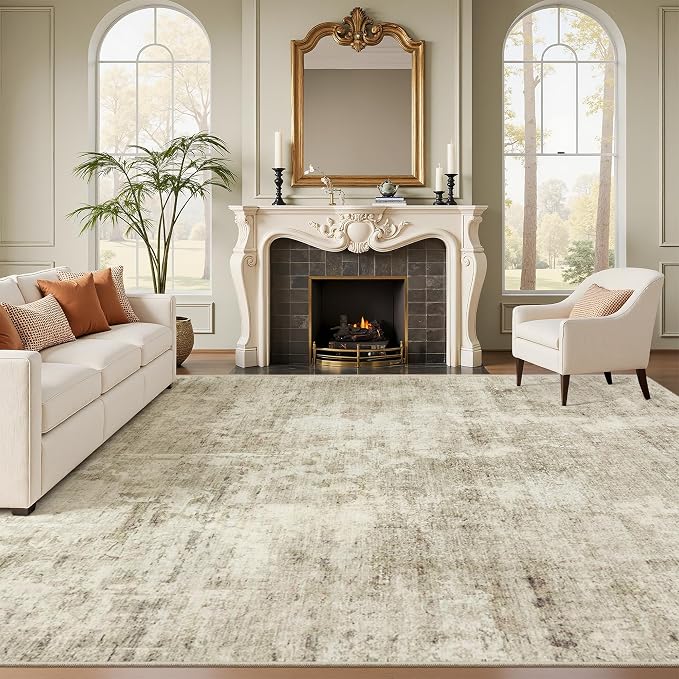 Soalmost Washable Area Rug 8x12, Large Soft Rugs by Soalmost
