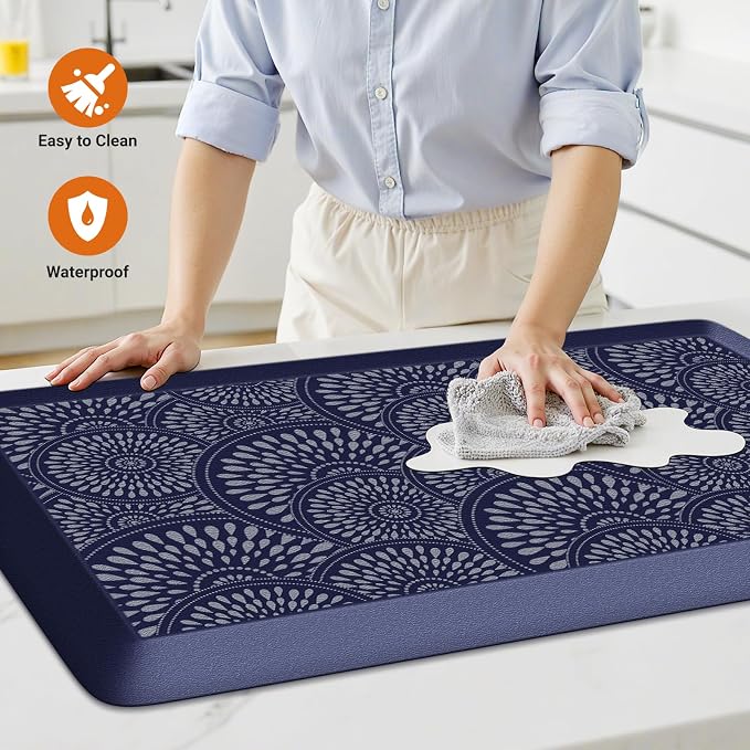 Mattitude 4/5 Inch Kitchen Mat, 17.3x59in Heavy Duty Ergonomic Comfort Foam - Image 3