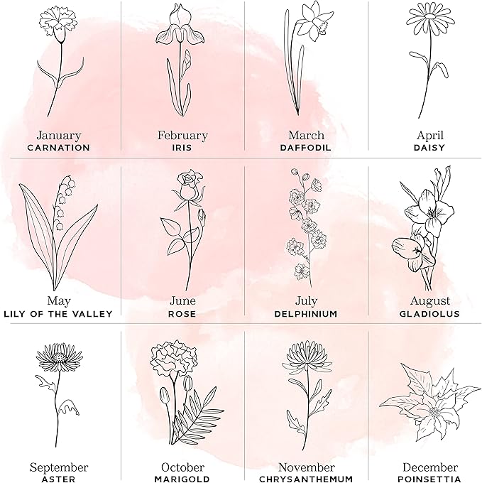 Custom Leather Customized Jewelry Organizer Box w/Name & Birth Flower Month - Birthday Gifts for Women, Mom Personalized Jewelry Travel Case - Beige