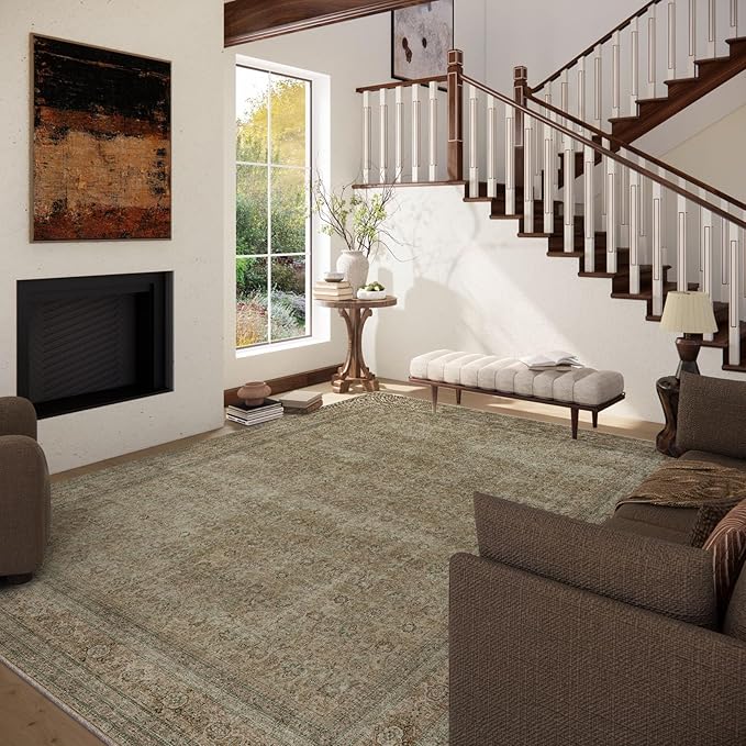 palohom 10x14 Area Rug Washable Rugs: Large Living Room Rug Stain Resistant Non - Image 2