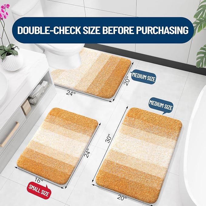 OLANLY Bathroom Runner Rugs Mat 70x24, Extra Soft Absorbent Microfiber Bath Rugs - Image 2