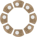SHACOS Round Table Placemats Wedge Placemats Set of 8 Woven Vinyl Curved Table by SHACOS