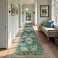 RELEANY Area Rugs Runner 3'x12' Washable Non-Slip, Floral Vintage Distress by RELEANY