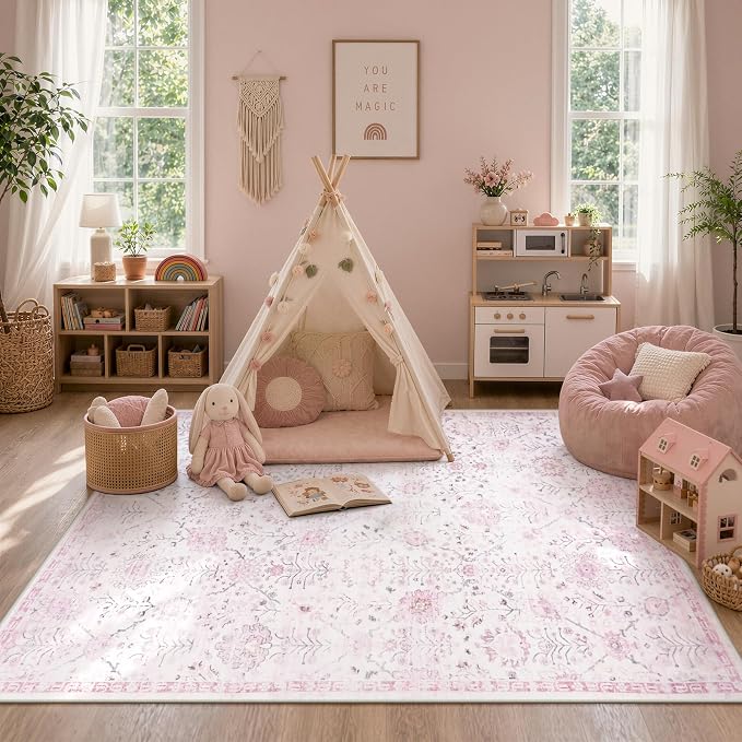 Lahome Flavie Nursery Rug 5x7, Soft Kids Rugs - Image 9