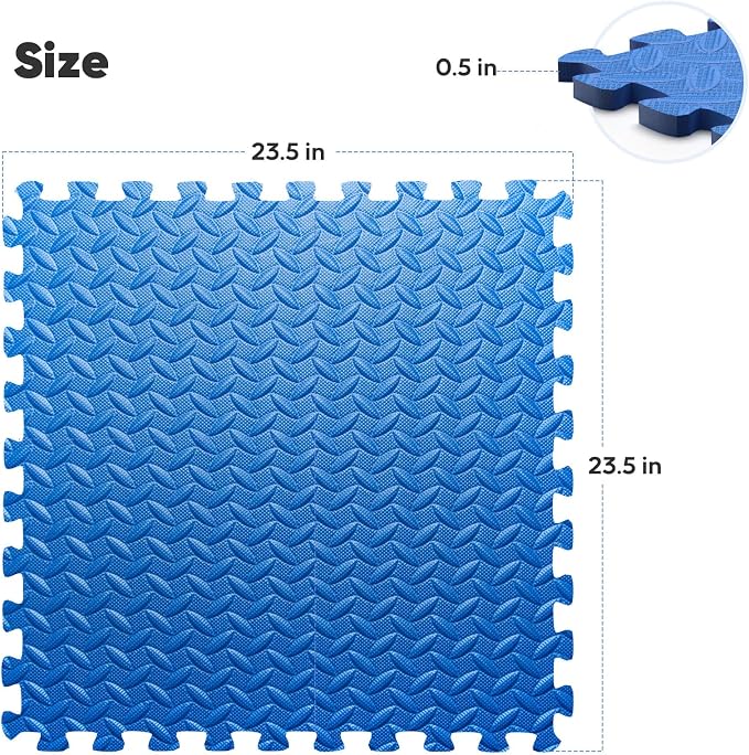 Home Gym Mat, Puzzle Exercise Mat, of EVA Interlocking Foam Floor Tiles - Image 2