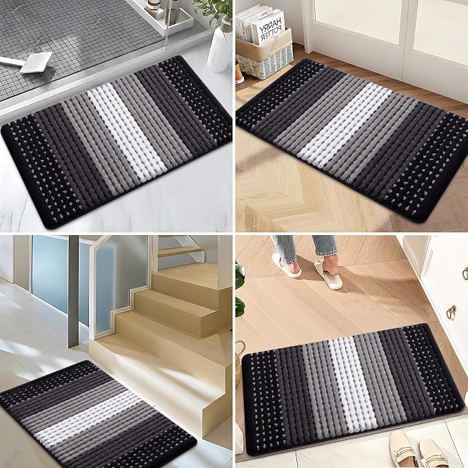 Kitinjoy Indoor Outdoor Door Mat, 36x24 Non-Slip Absorbent Dirt Trapper - Image 6