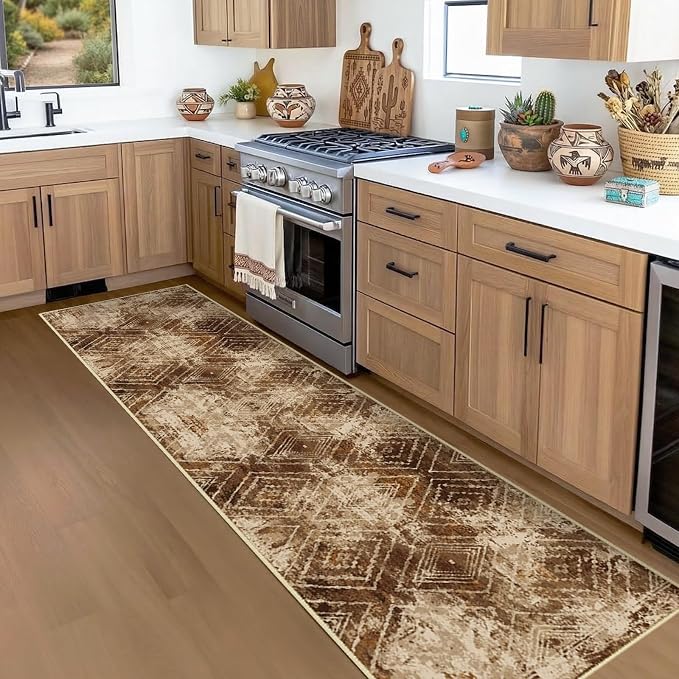 BESTSWEETIE Area Rug 2x6 Rug Machine Washable Non-Slip Low Pile Print Pattern - Image 8