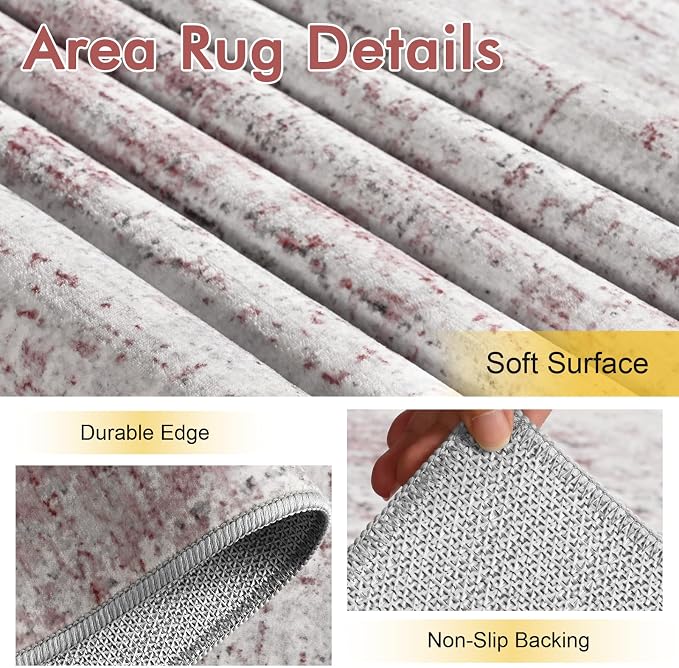 6x9 Ft Large Area Rugs for Living Room, Soft Non-Slip Washable Rugs Modern - Image 6