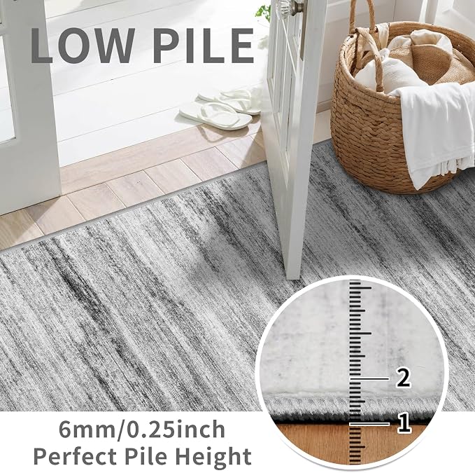 3x9 Washable Runner Rug for Family: Easy-to-Clean Runners for Hallway Entryway - Image 2