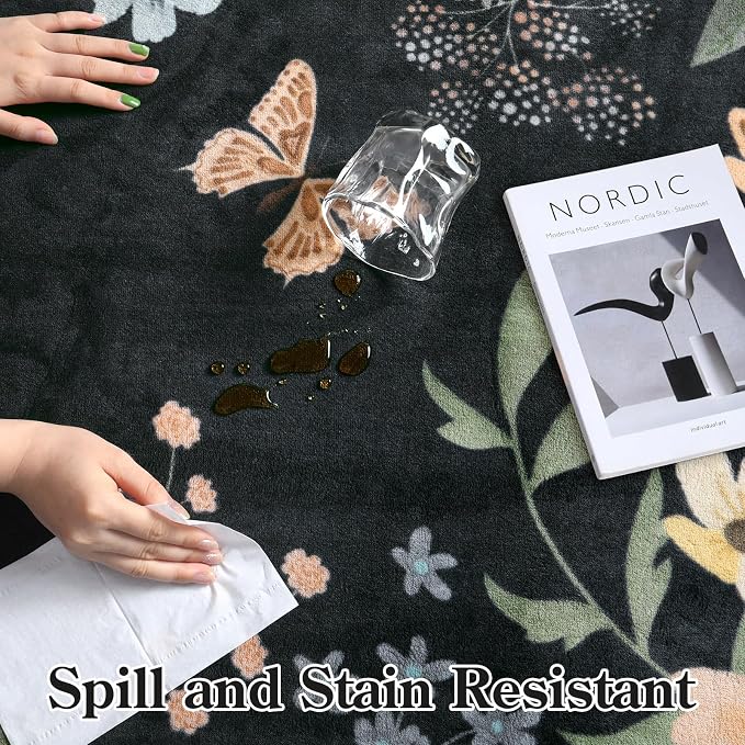 Lahome Floral Kitchen Runner, 2X6 Washable Runner Rug Non Slip Ultra-Thin - Image 8