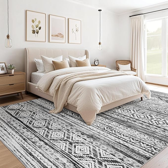 cotiled 10x12 Area Rugs Living Room Rug: Washable Boho Rugs - Image 4
